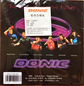 Donic Desto F1 back